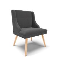 Cadeira Sala De Jantar Pé Palito Natural Kit 6 Liz Bouclê Grafite D03 - D'rossi - 5