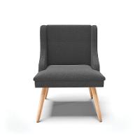 Cadeira Sala De Jantar Pé Palito Natural Kit 6 Liz Bouclê Grafite D03 - D'rossi - 6