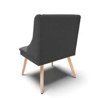 Cadeira Sala De Jantar Pé Palito Natural Kit 6 Liz Bouclê Grafite D03 - D'rossi - 8