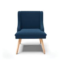 Cadeira Sala De Jantar Pé Palito Natural Kit 2 Liz Bouclê Azul D03 - D'rossi - 6