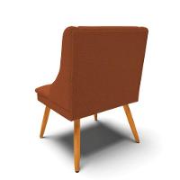 Cadeira Sala De Jantar Pé Palito Castanho Kit 6 Liz Bouclê Terra D03 - D'rossi - 8