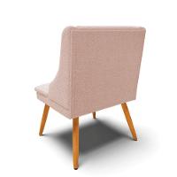 Cadeira Sala De Jantar Pé Palito Castanho Kit 6 Liz Bouclê Rose D03 - D'rossi - 8