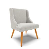 Cadeira Sala De Jantar Pé Palito Castanho Kit 2 Liz Bouclê Cinza D03 - D'rossi - 6