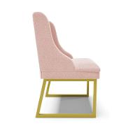 Cadeira Sala De Jantar Industrial Dourado Kit 2 Liz Bouclê Rosê D03 - D'rossi - 7