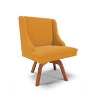 Cadeira Sala De Jantar Giratória Mm35 Liz Bouclê Mostarda D03 - D'rossi - 1