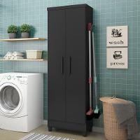 Armário Multiuso 2 Portas 879 Preto Fosco - Qmovi Preto Fosco - 2