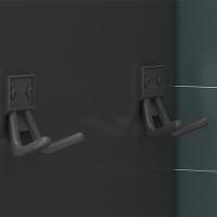 Armário Multiuso 2 Portas 879 Preto Fosco - Qmovi Preto Fosco - 3