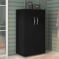 Armário Multiuso Rosana 2 Portas Preto - Ajl Móveis Preto - 2