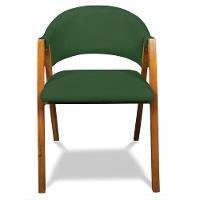 Cadeira Sala De Jantar Em Madeira Yara Suede Verde D03 - D'rossi - 6