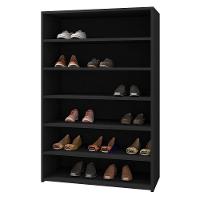 Armário Multiuso Sapateira Laís Preto - Ajl Móveis Preto - 1