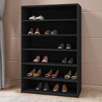 Armário Multiuso Sapateira Laís Preto - Ajl Móveis Preto - 2