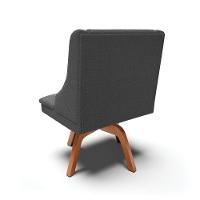 Cadeira Sala De Jantar Giratória Mm35 Liz Bouclê Grafite D03 - D'rossi - 7