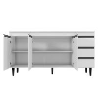 Kit De Cozinha Andréia Balcão 160cm Amêndoa-preto Com Tampo Mdp E Aéreo - Ajl Móveis Amêndoa-preto - 5