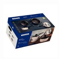 Jogo De Panelas 4 Peças Tunis Alumínio Interno Cerâmico Externo Siliconado Rosa Tramontina 28799410 - 2