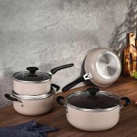 Jogo De Panelas 4 Peças Tunis Alumínio Interno Cerâmico Externo Siliconado Rosa Tramontina 28799410 - 3