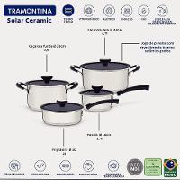 Jogo De Panelas Solar Ceramic Aço Inox Fundo Triplo Rev Interno Cerâmico 4 Peças Tramontina 65120026 - 5