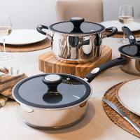 Jogo De Panelas Solar Ceramic Aço Inox Fundo Triplo Rev Interno Cerâmico 4 Peças Tramontina 65120026 - 7