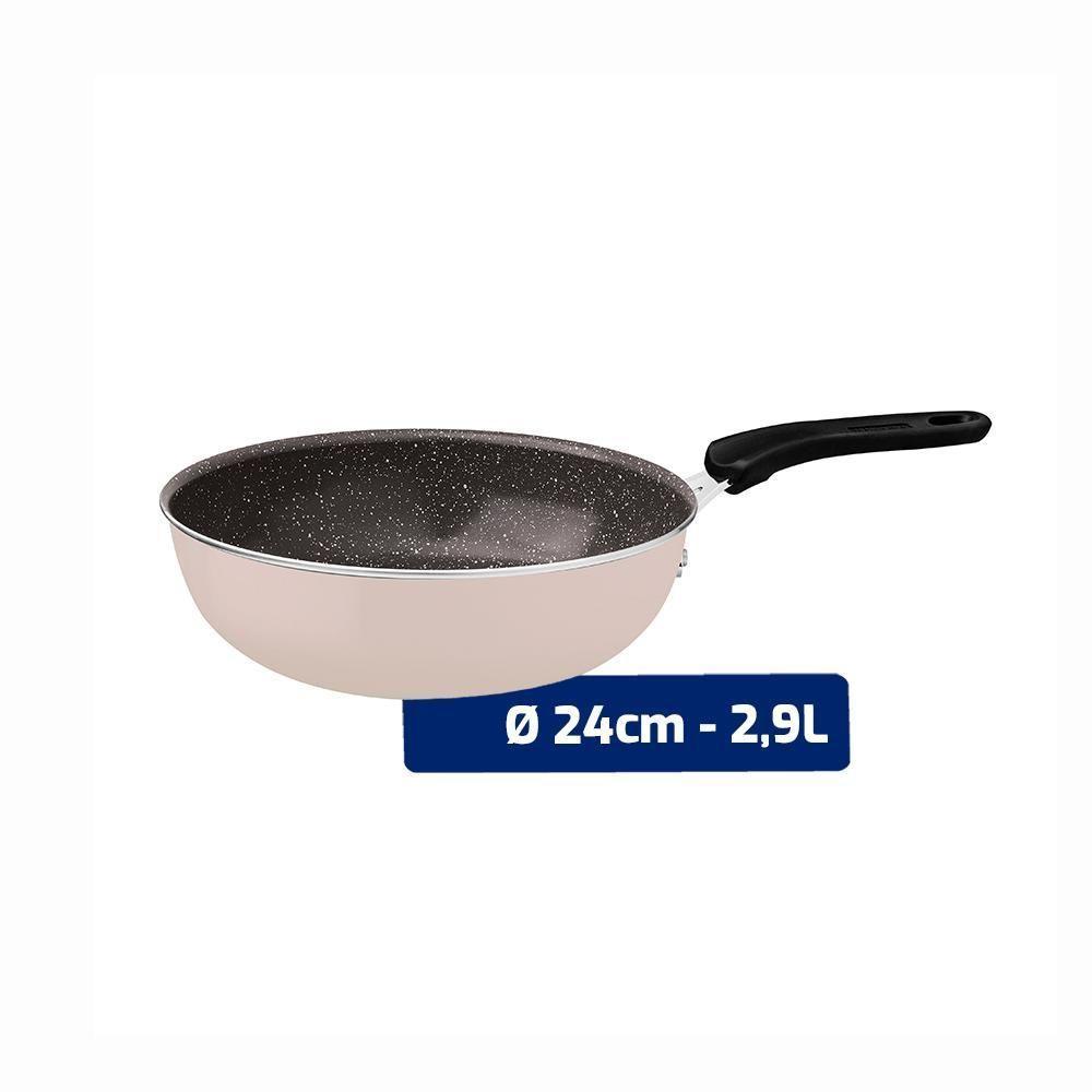 Jogo De Panelas 5 Peças Tunis Alumínio Interno Cerâmico Externo Siliconado Rosa Tramontina 28799411 - 2