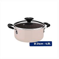 Jogo De Panelas 5 Peças Tunis Alumínio Interno Cerâmico Externo Siliconado Rosa Tramontina 28799411 - 8