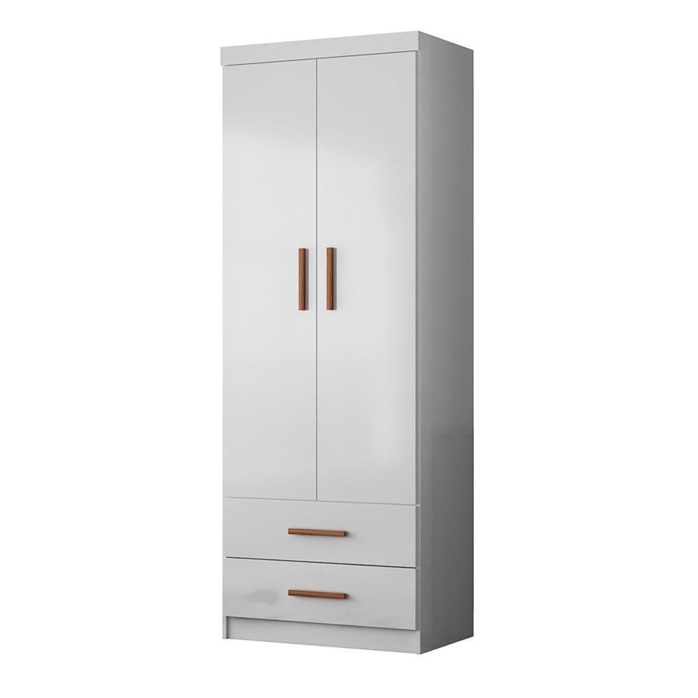 Guarda Roupa Infantil ônix 2 Portas E 2 Gavetas Flex Branco - Peternella Móveis Branco - 1