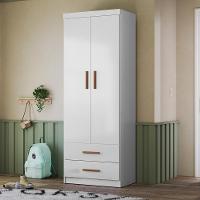 Guarda Roupa Infantil ônix 2 Portas E 2 Gavetas Flex Branco - Peternella Móveis Branco - 2