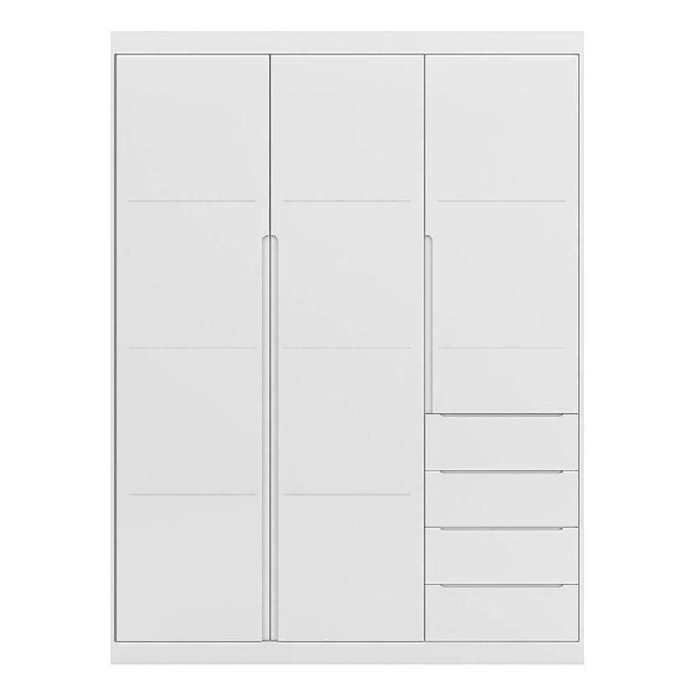 Guarda Roupa Infantil Pietra 3 Portas E 4 Gavetas Branco - Pr Baby Branco - 1