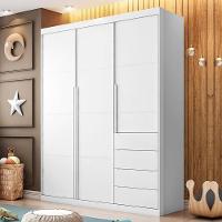Guarda Roupa Infantil Pietra 3 Portas E 4 Gavetas Branco - Pr Baby Branco - 2