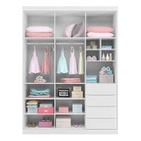 Guarda Roupa Infantil Pietra 3 Portas E 4 Gavetas Branco - Pr Baby Branco - 3