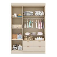 Guarda Roupa Infantil Ayla 3 Portas E 4 Gavetas Off White Acetinado - Phoenix Baby Off White Acetinado - 3