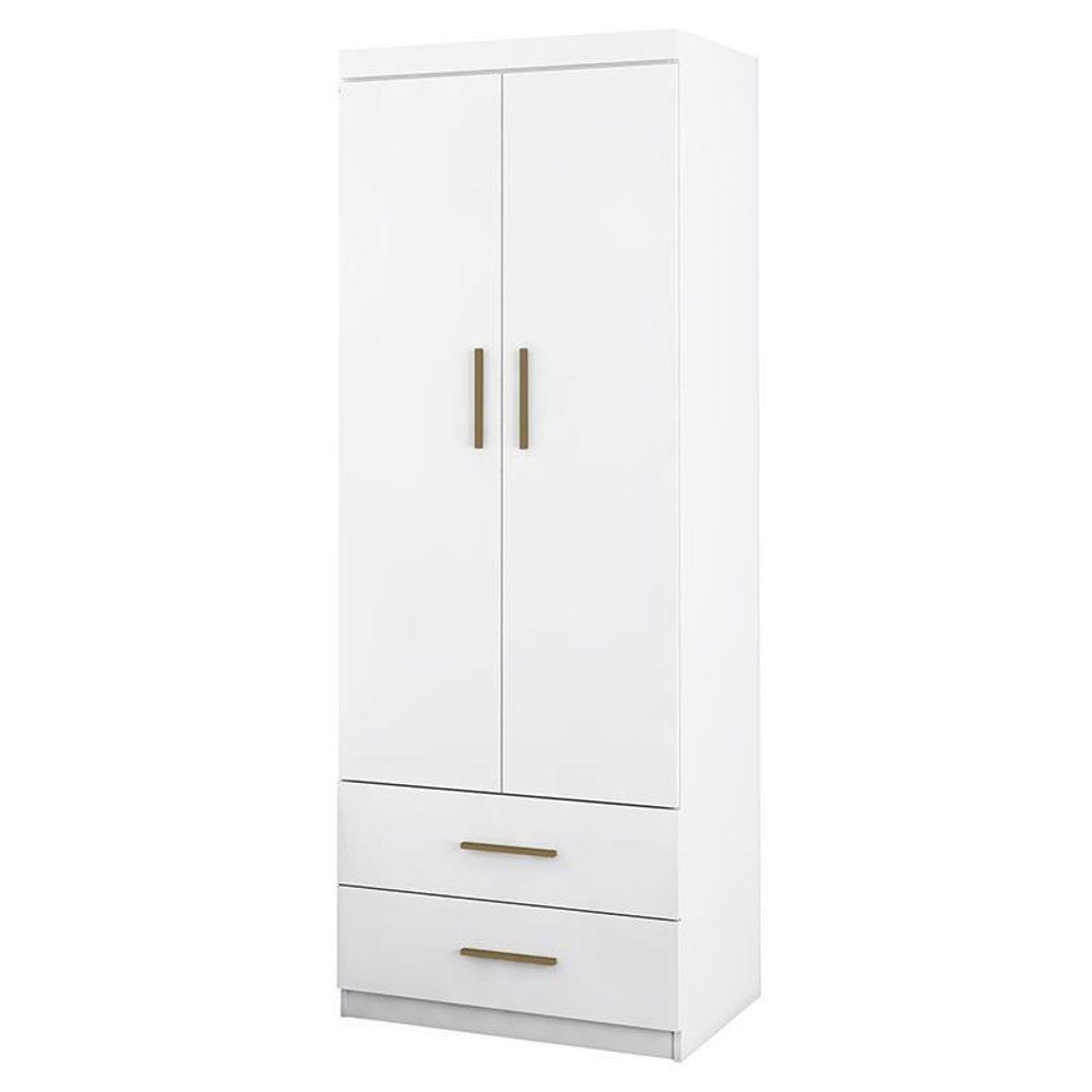 Guarda Roupa Infantil Chiara 2 Portas E 2 Gavetas Branco - Phoenix Baby Branco - 1