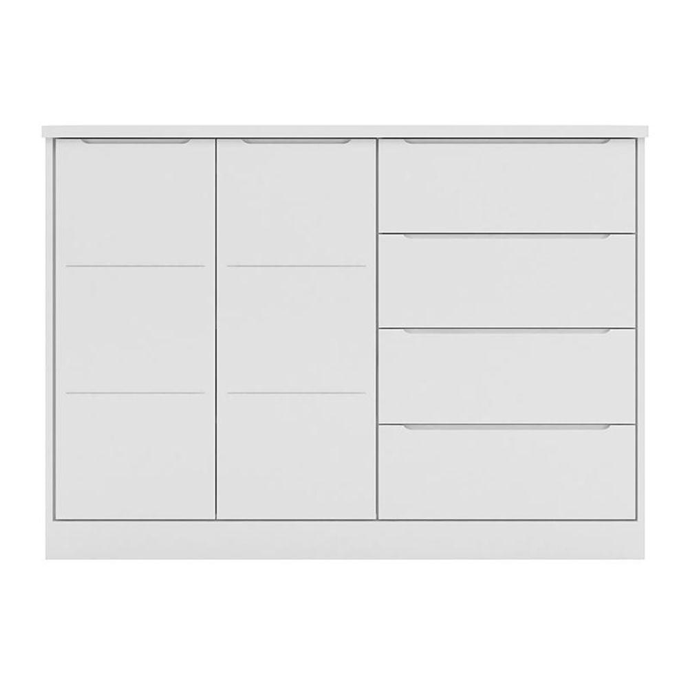 Cômoda Infantil Pietra Com 2 Portas E 4 Gavetas Branco - Pr Baby Branco - 1