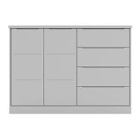 Cômoda Infantil Pietra Com 2 Portas E 4 Gavetas Cinza - Pr Baby Cinza - 1