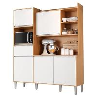 Cozinha Compacta Isabel 5 Portas E 1 Gaveta Amêndoa-branco - Ajl Móveis Amêndoa-branco - 1