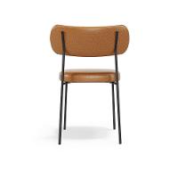 Cadeiras De Jantar Base Ferro Nile Kit 6 Sintético Pu A08 - D'rossi Cor Caramelo - 8