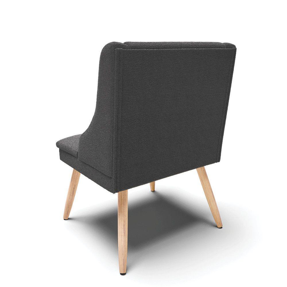 Cadeira Sala De Jantar Pé Palito Natural Liz Bouclê Grafite D03 - D'rossi - 7