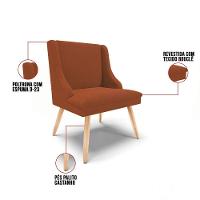 Cadeira Sala De Jantar Pé Palito Natural Liz Bouclê Terra D03 - D'rossi - 3