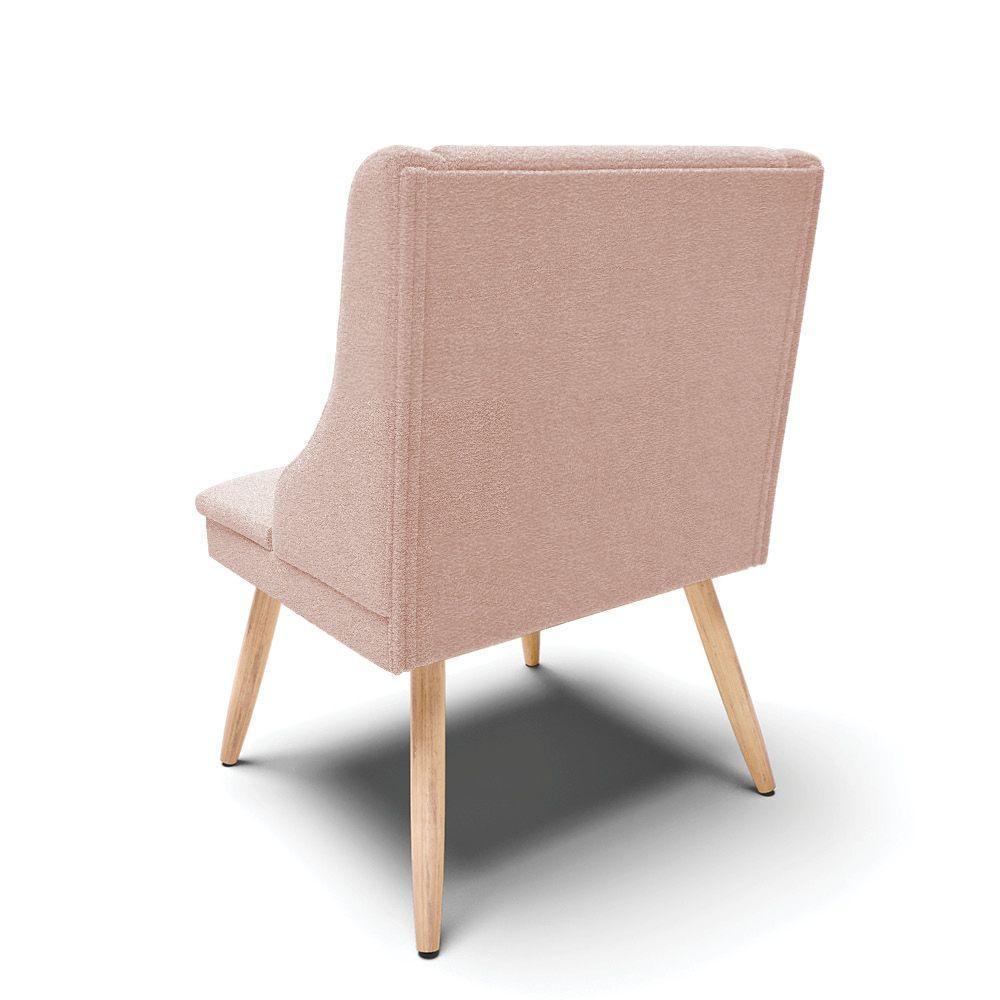 Cadeira Sala De Jantar Pé Palito Natural Liz Bouclê Rose D03 - D'rossi - 7