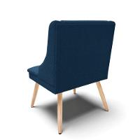 Cadeira Sala De Jantar Pé Palito Natural Kit 6 Liz Bouclê Azul D03 - D'rossi - 8