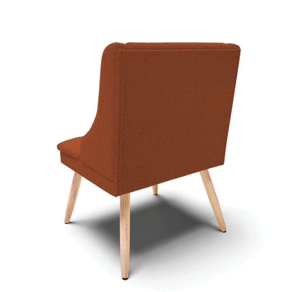 Cadeira Sala De Jantar Pé Palito Natural Kit 2 Liz Bouclê Terra D03 - D'rossi - 8