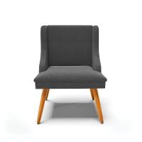 Cadeira Sala De Jantar Pé Palito Castanho Liz Bouclê Grafite D03 - D'rossi - 5