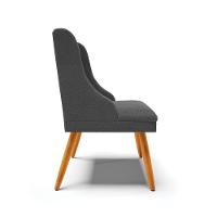 Cadeira Sala De Jantar Pé Palito Castanho Liz Bouclê Grafite D03 - D'rossi - 6