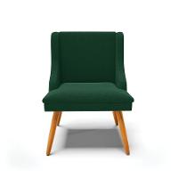 Cadeira Sala De Jantar Pé Palito Castanho Kit 4 Liz Bouclê Verde D03 - D'rossi - 6