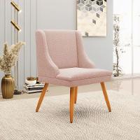 Cadeira Sala De Jantar Pé Palito Castanho Kit 4 Liz Bouclê Rose D03 - D'rossi - 2