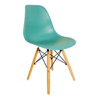 Cadeira Sala De Jantar Kit2 Eiffel Eames Base Madeira Azul Turquesa R02 - D'rossi - 5