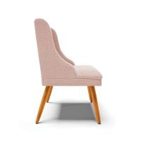 Cadeira Sala De Jantar Pé Palito Castanho Kit 2 Liz Bouclê Rose D03 - D'rossi - 7