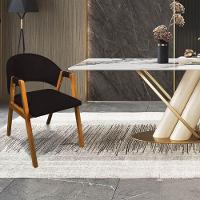 Cadeira Sala De Jantar Em Madeira Yara Suede Preto D03 - D'rossi - 2