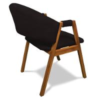 Cadeira Sala De Jantar Em Madeira Yara Suede Preto D03 - D'rossi - 7