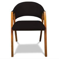 Cadeira Sala De Jantar Em Madeira Kit 2 Yara Suede Preto D03 - D'rossi - 6