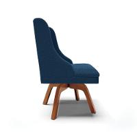 Cadeira Sala De Jantar Giratória Mm35 Liz Bouclê Azul D03 - D'rossi - 6