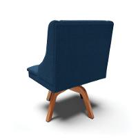 Cadeira Sala De Jantar Giratória Mm35 Liz Bouclê Azul D03 - D'rossi - 7